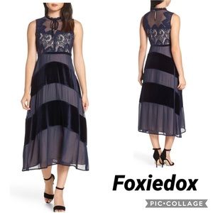 Foxiedox Hana Velvet midi dress